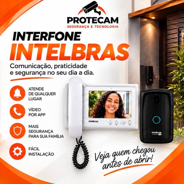 Publicação da Protecam sobre interfone Intelbras